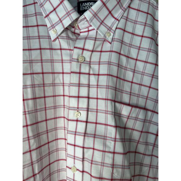 Lands End Men’s  XL Long Sleeve Button Down Shirt Traditional Fit 17 1/2-35 - Picture 6 of 7